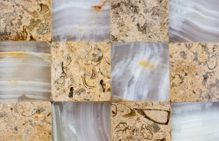 comparisonTravertine and marble stone