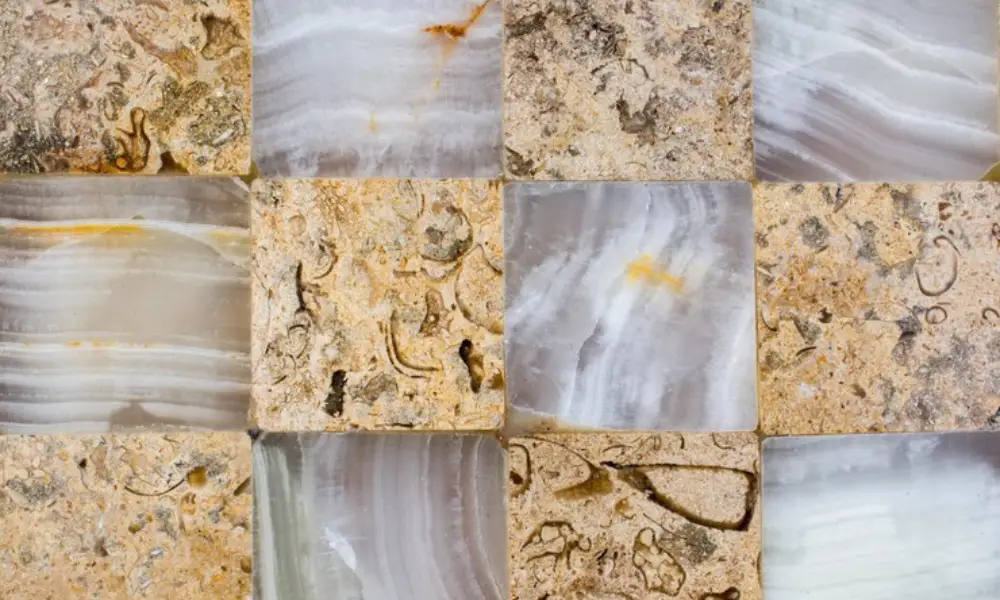 comparisonTravertine and marble stone