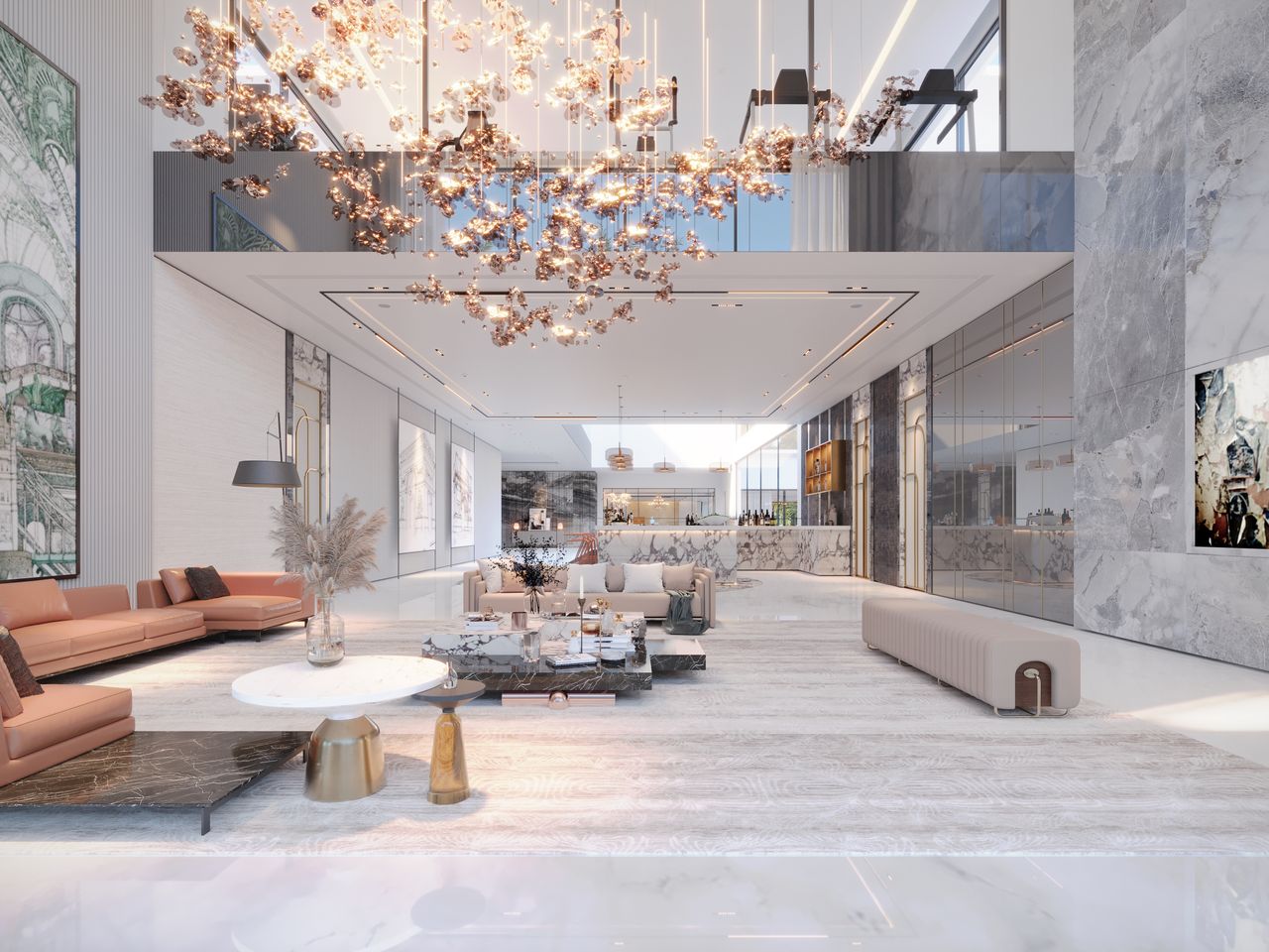 Marble Slabs in Luxury Floor and Wall Design: Elevating Spaces with Timeless Elegance